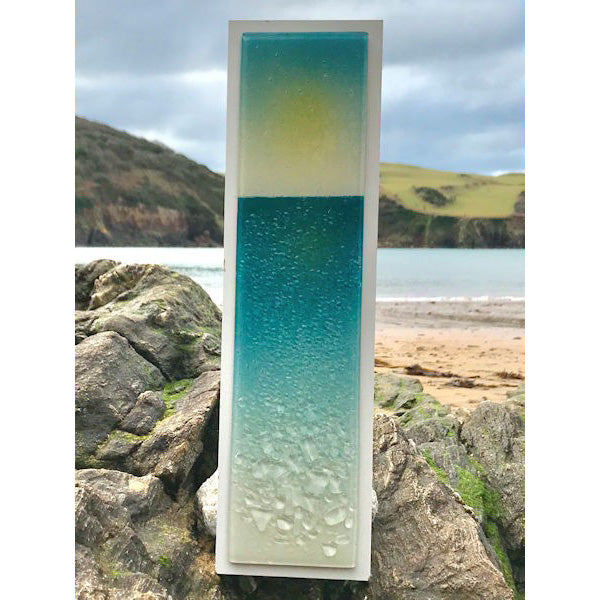 Sunset On The Sea Fused Glass Wall Panel