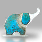 Mod Blue Hand Made Glass Elephant