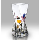 Graceful Bees and Ladybird Design Twist Glass Vase