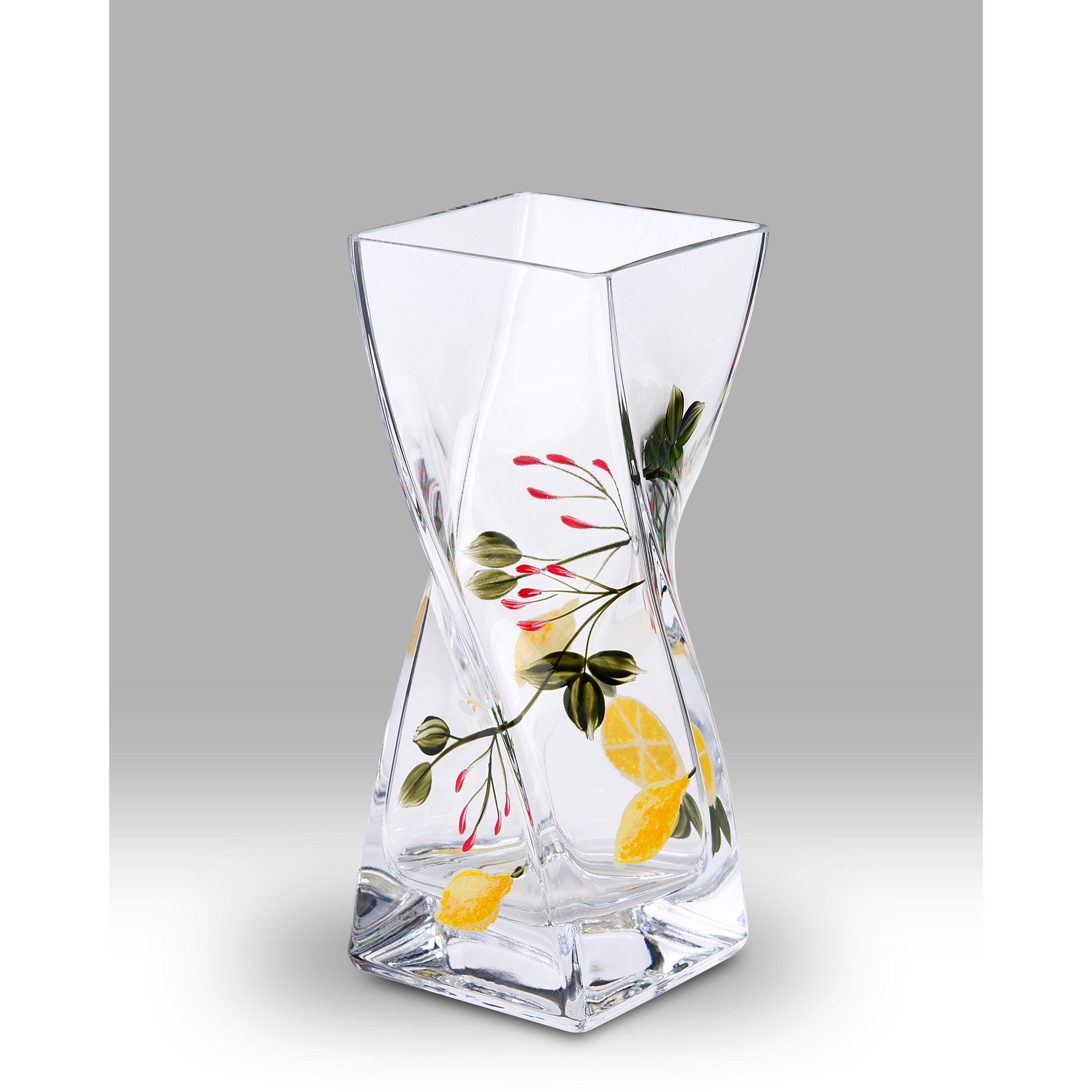 Lemon Groves Design Twist Glass Vase