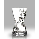 Forever Silver Rose Design Twist Glass Vase