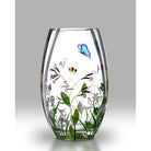 Handmade Rounded Glass Vase with Lavender, Bees and Butterflies