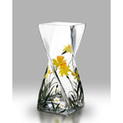 Sweet Daffodils Design Twist Glass Vase