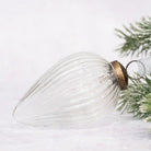 3" Clear Glass Hanging Pinecone Christmas Hanging