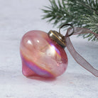 3" Mauve Luster Lantern Christmas Tree Glass Ornament