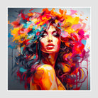 Flowing Splashes Of Colour Hair Art Print 1