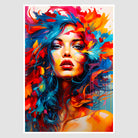 Bright Colour Splashes Portrait Artwork 1