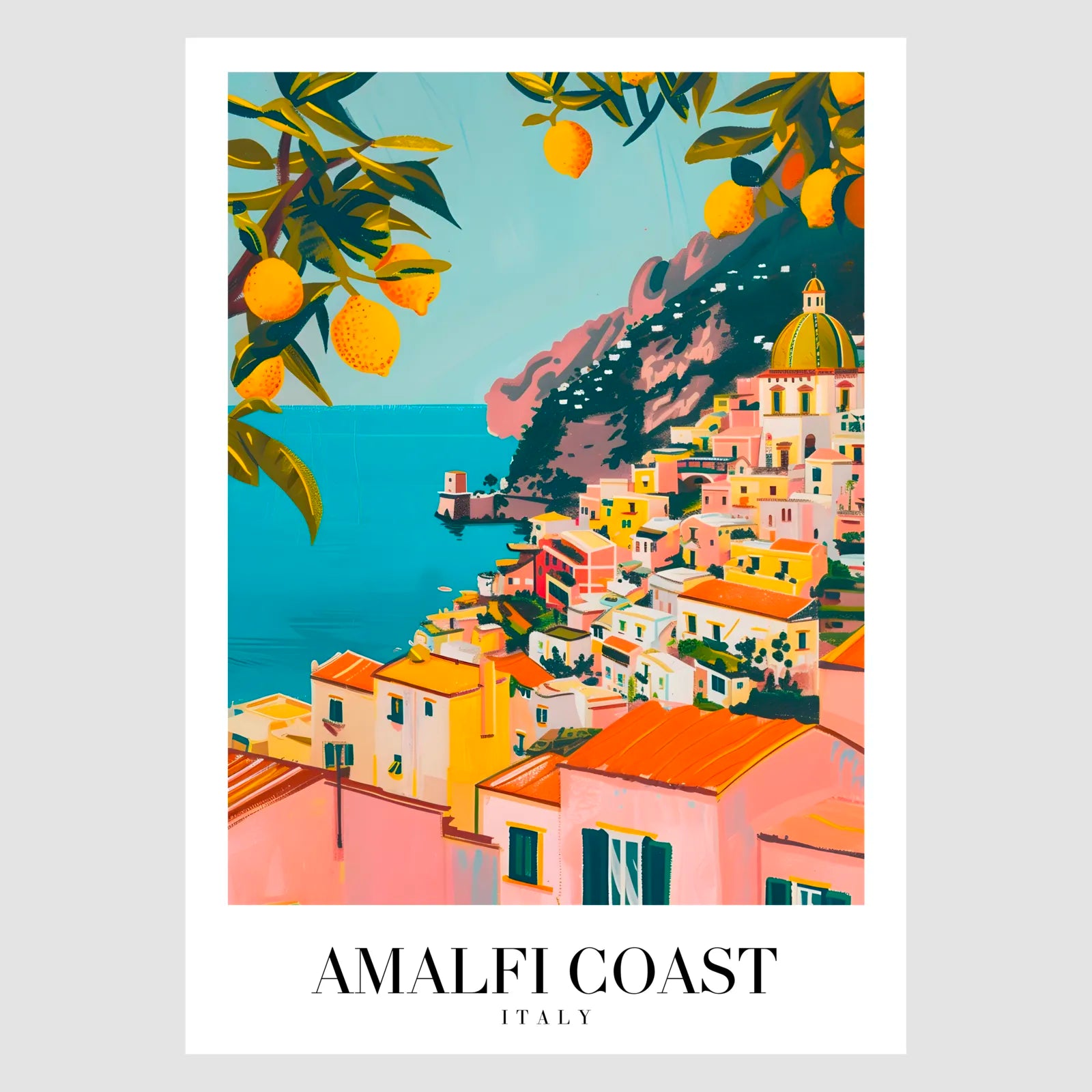 Soak Up The Sun On The Amalfi Coast Art Print 1