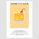 Amaretto Sour Cocktail Art Print – Retro Bar Decor 3