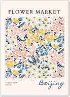 Beijing Blossom Cascade – Playful Floral Art in Multi Pastels