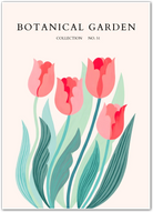 Blushing Tulips – Painterly Petal Botanical Print