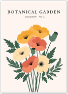 Golden Glow: Radiant Poppy Bouquet Art Print