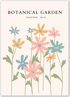 Meadow Bloom Mix – Pastel Daisy Garden Print