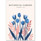 Blue Tulip Rhythm – Modern Botanical Print