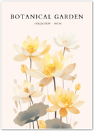 Golden Lotus – Tranquil Water Garden Art Print