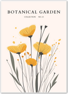 Golden Poppies Dance Botanical Art Print