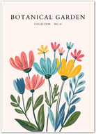Modern Daisy Garden Floral Poster