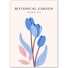 Bold Blue Tulip Art Print – Contemporary Floral Style with a Twist