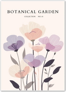 Pastel Bloom Cluster Art Print – Ethereal Florals in Lavender & Blush