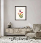 Rainbow Tulip Garden Art Print – Bold Multicolour Springtime Flowers