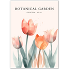 Indigo Blush – Spring Tulip Garden Art Print