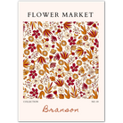 Branson Flower Market Art Print – Warm Autumn Botanical Pattern