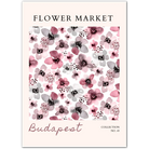 Budapest Flower Market Art Print – Soft Pink Watercolour Blossom Cluster