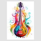 Artistic Paint Drip Design Guitar Art 1