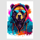 Cool Dude Brown Bear Digital Art Print 1