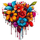 Burst Of Colours Flowers Bouquet Art Print 3