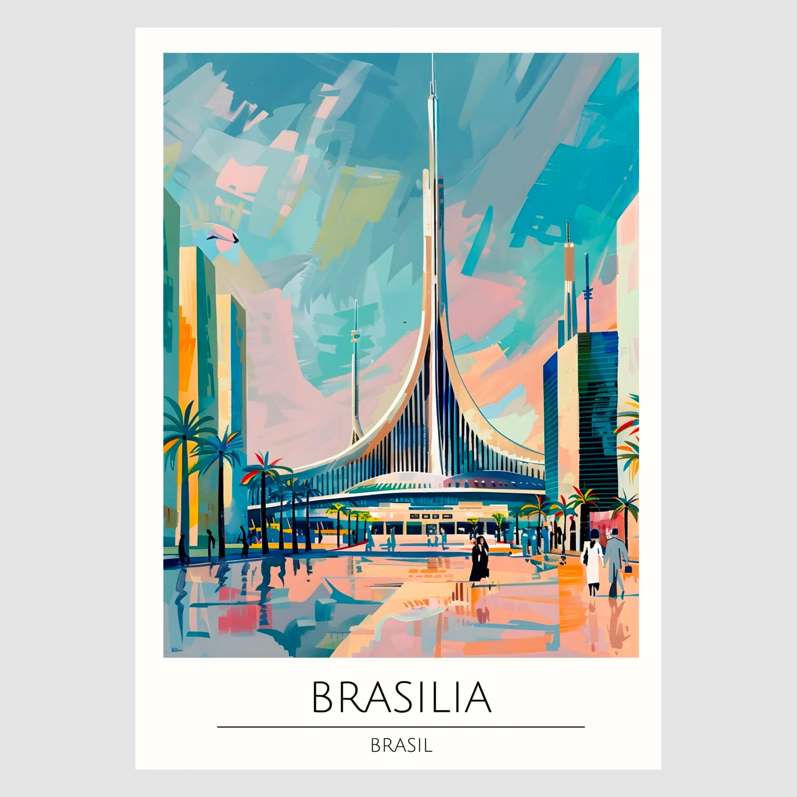 Brasília Futuristic Architecture Art Print 1