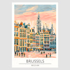 Brussels Market Square with Town Hall Art Print 1