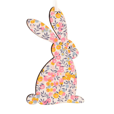 Playful Pastel Bunny in Liberty Wiltshire Berry Bud