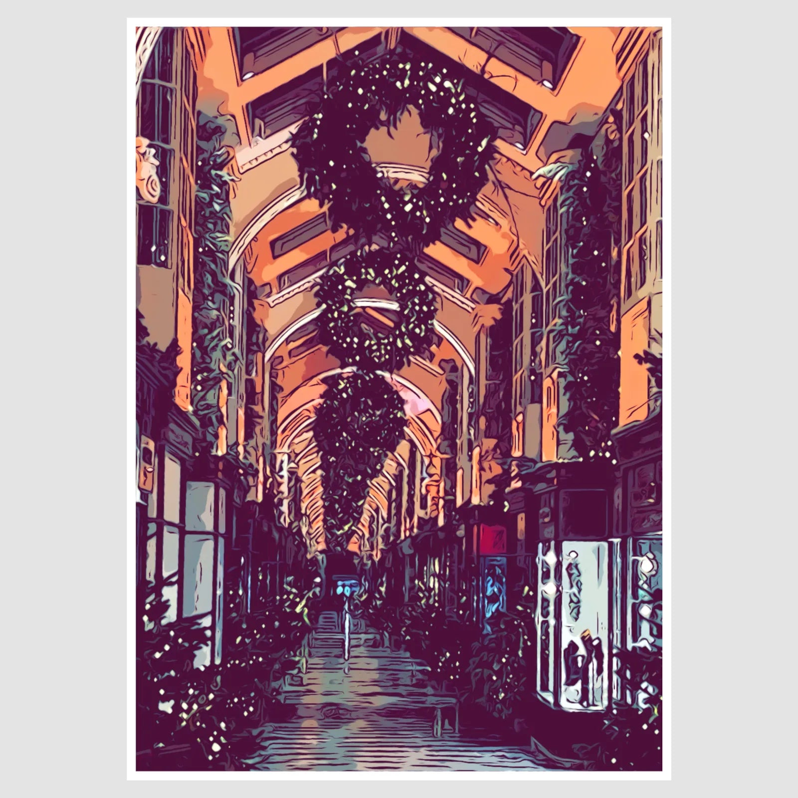 Christmas At Burlington Arcade Art Print