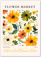 Charlottesville Sunshine Florals – Bright Modern Wildflower Art Print