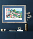 Cagliari Rooftops with Sea View Art Print 2