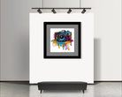 Retro SLR Camera Thick Paint Drip Art Print 2