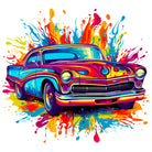 Retro Style American Car Graffiti Spash Art Print 3