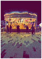 Carousel In Winter Wall Art Print