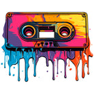 Jazzy Splash Cassette Tape Art Print 3