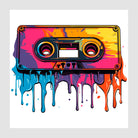 Jazzy Splash Cassette Tape Art Print 1