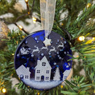 Handmade Royal Blue Disk Christmas Eve Design Decor 1