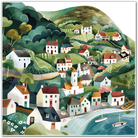 Coastal Village by the Hill Art Print