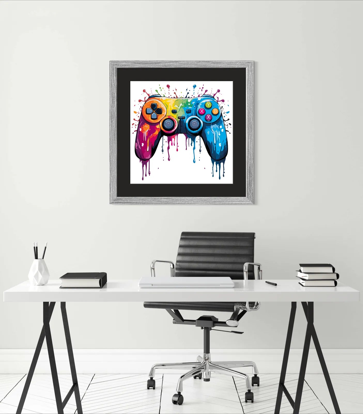 Funky Games Controller Splashed In Paint Artwork 2