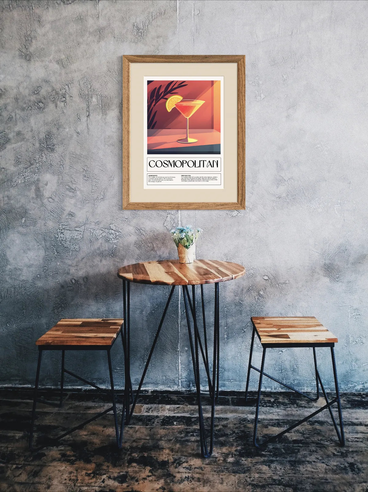 Cosmopolitan Cocktail Art Print – Sultry Retro Sunlit Decor 2