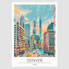 Denver Urban Street Scene Art Print 1