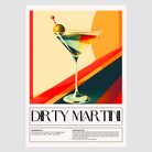 Dirty Martini Cocktail Art Print – 1920s Retro Vibe Decor 1