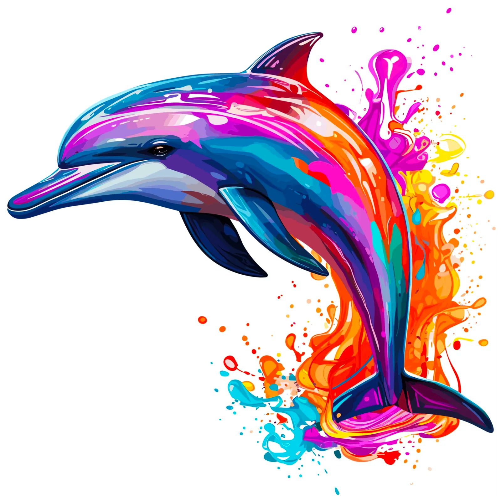 Jumping Dolphin Digital Art Print 4