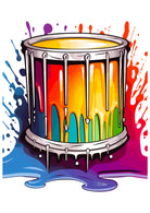 Groovy Paint Explosion Drum Digital Art Print 3