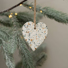 Earthy Terrazzo Heart Handmade Christmas Decoration